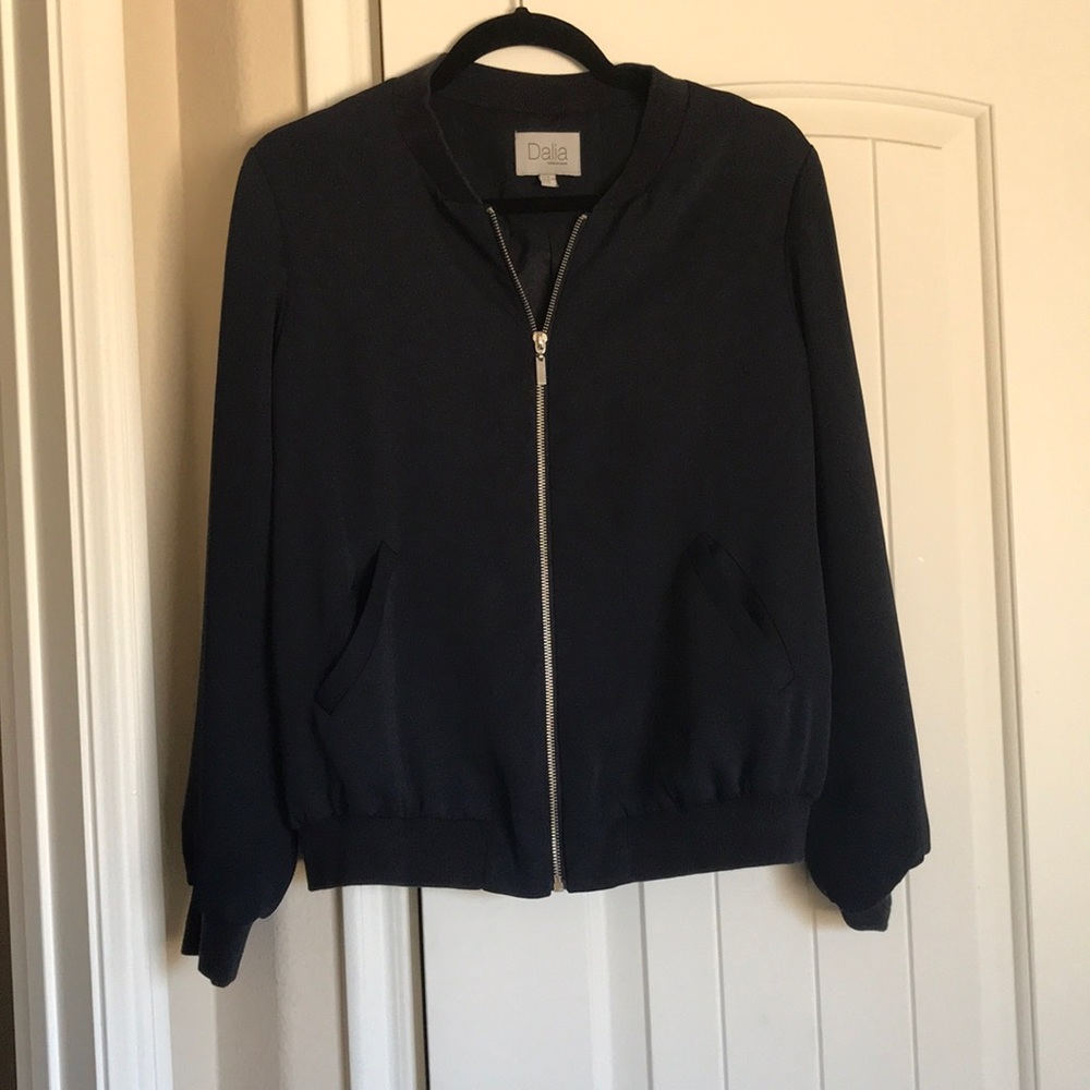 Dalia Black Zip-Up Jacket